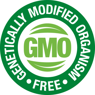 Non-GMO, genetically modified organism free badge